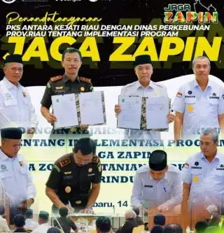 Kajati Riau Teken MoU dengan Disbun Lancang Kuning, Jaga Stabilitas Harga Perkebunan
