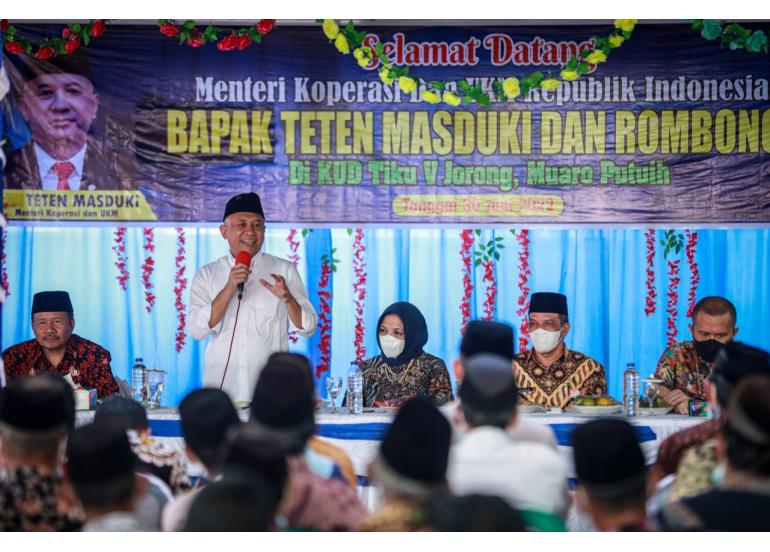 Menteri Teten Dukung Pabrik Olahan Sawit di Muaro Putuih